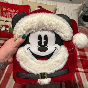 Disney Red Mickey Mouse Santa Hat
